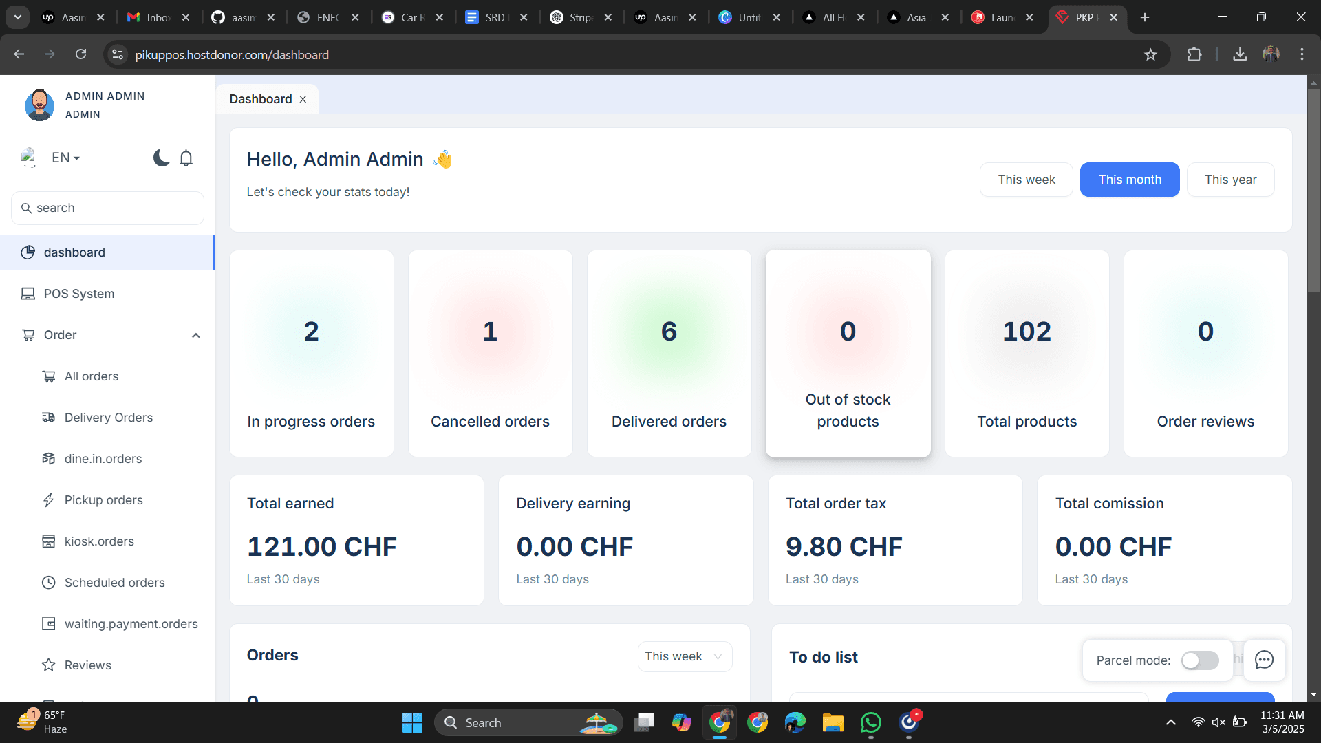 GetRestro interface
